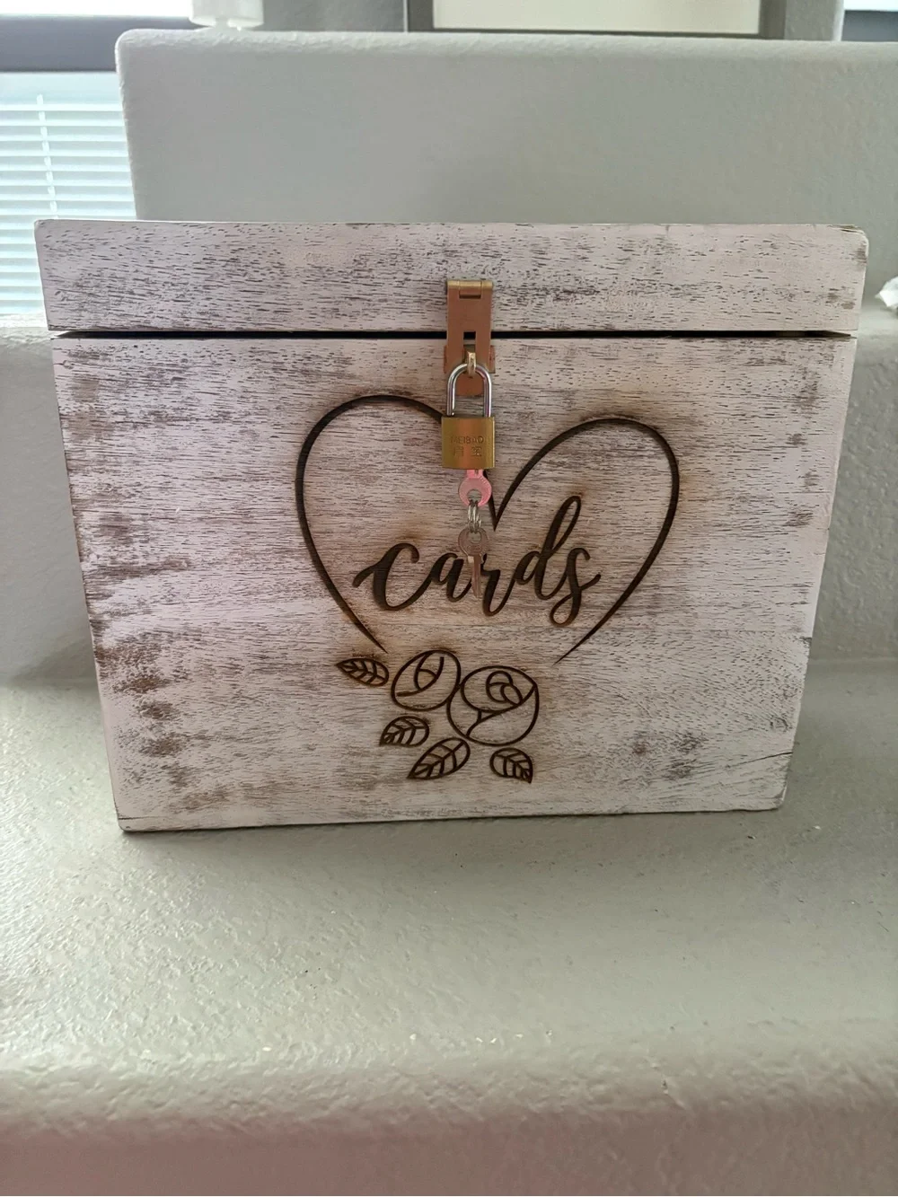 Wooden Wedding Card Box